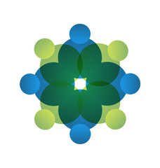 Vector teamwork business people unity partners concept