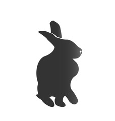 Rabbit silhouette isolated icon