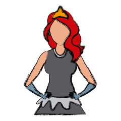 Beautiful princess cartoon icon vector illustration graphic design