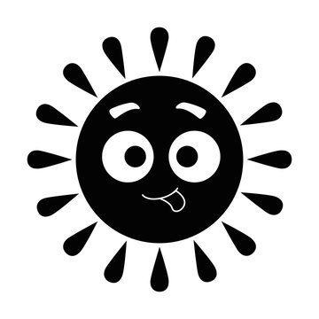 summer sun crazy kawaii character