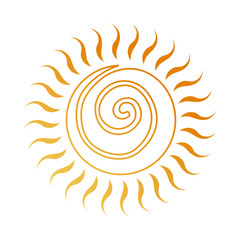 summer sun drawing icon