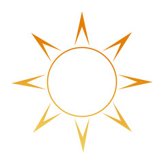 summer sun isolated icon