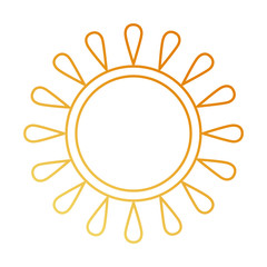 summer sun isolated icon
