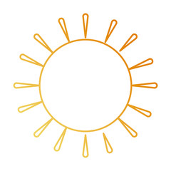summer sun isolated icon