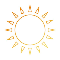 summer sun isolated icon