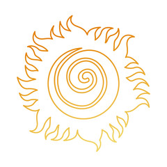 summer sun isolated icon