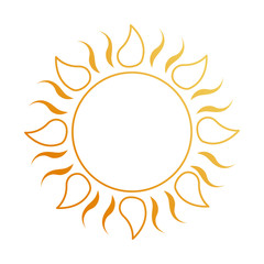 summer sun isolated icon