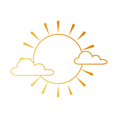 summer sun with clouds