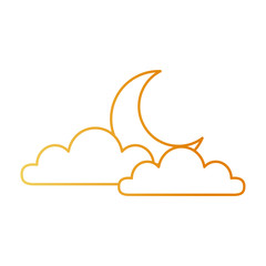 weather cloud with moon