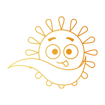 summer sun crazy kawaii character