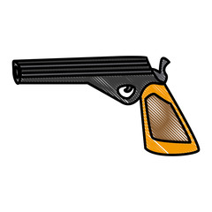 Handgun weapon isolated icon vector illustration graphic design