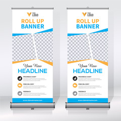 Roll up banner design template