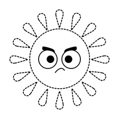 summer sun angry kawaii character