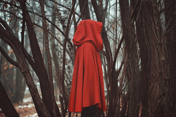 Mysterious hooded figure
