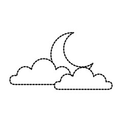 weather cloud with moon