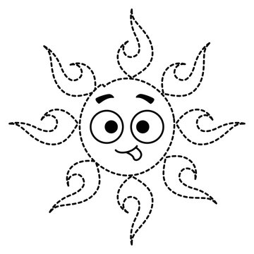 summer sun crazy kawaii character