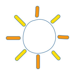 summer sun drawing icon