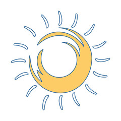 summer sun isolated icon