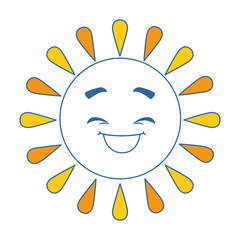 summer sun happy kawaii character