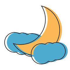 moon and clouds icon