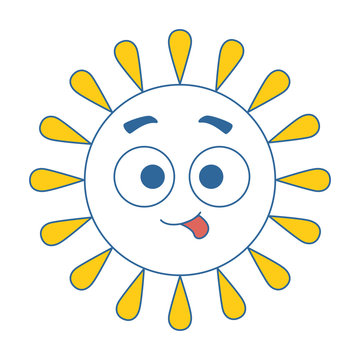 summer sun crazy kawaii character