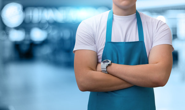 Handyman is on the blurred background.