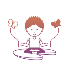 cartoon man practicing yoga