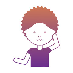 cartoon worried man icon