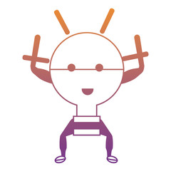 kawaii light bulb icon