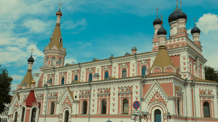 Orthodox church in Grodno, Belarus. The temple is a place of religion and worship, one of the...