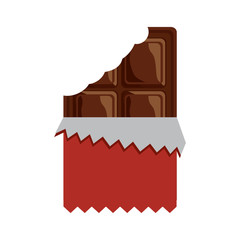 chocolate bar with wrapper  icon image vector illustration design 