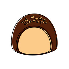 chocolate filled icon image vector illustration design 