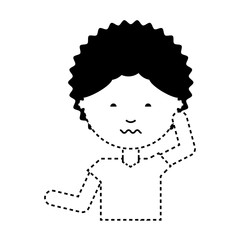 cartoon worried man icon
