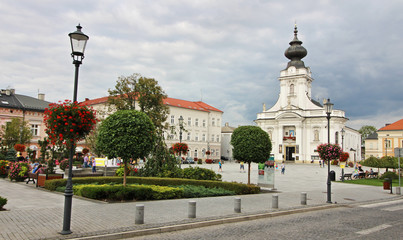 Basílica y plaza de Wadowice, Polonia