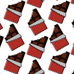 chocolate bar with wrapper pattern image vector illustration design 