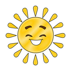 summer sun happy kawaii character