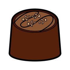 chocolate bite icon image vector illustration design 