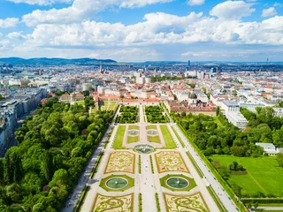 Zelfklevend Fotobehang Paleis Belvedere in Wenen © saiko3p