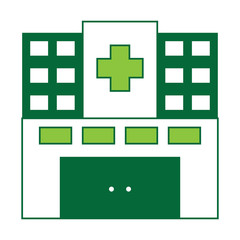Obraz premium hospital building icon