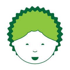 cartoon man face icon