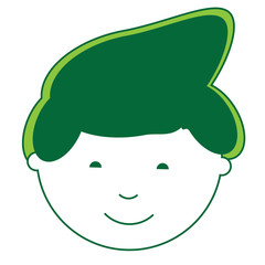 cartoon man face icon