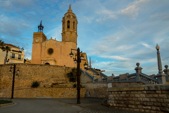 Sant Bartomeu church at Sitges city, near Barcelona.