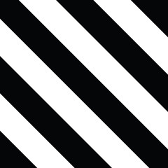 Diagonal black and white stripes vector pattern background