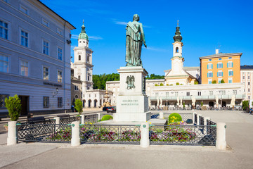Naklejka premium Pomnik Mozarta, Salzburg