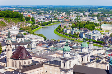 Salzburg aerial panoramic view