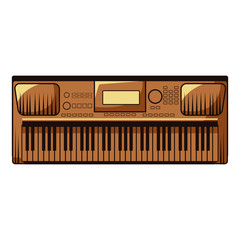 Music keyboard instrument icon vector illustration graphic design