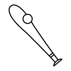 Baseball bat and ball icon vector illustration graphic design