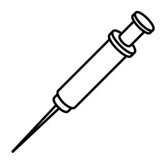 Medical syringe isolated icon vector illustration graphic design