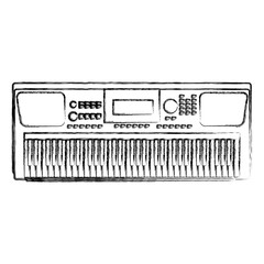 Music keyboard instrument icon vector illustration graphic design