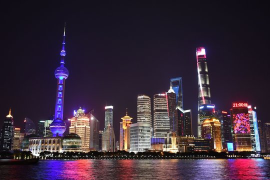 Shanghai Skyline with Pearl River